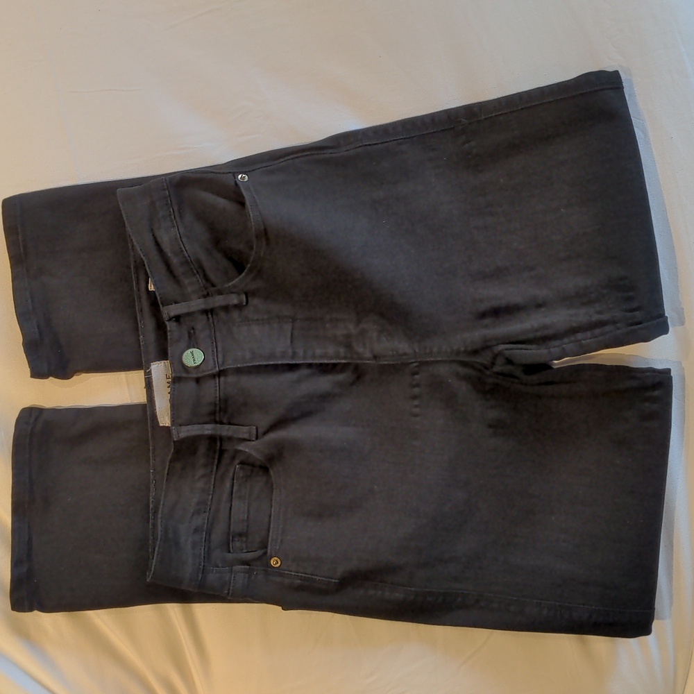 4. Frame Denim Le Sylvie Crop Black Cotton Jeans Size 26
